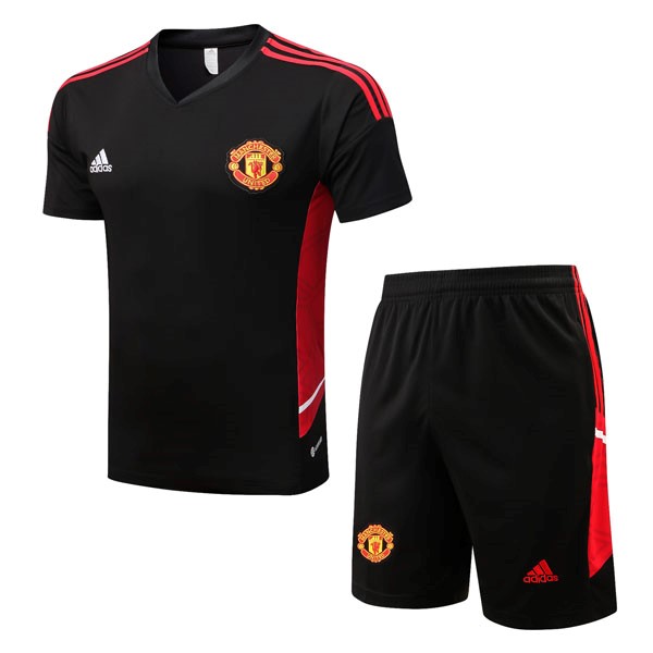 Camiseta Entrenamiento Manchester United Conjunto Completo 2022-2023 Negro